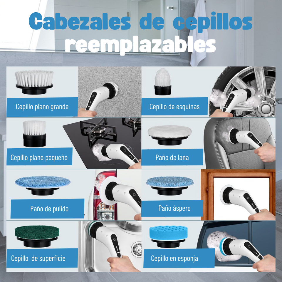CEPILLO ELÉCTRICO DE LIMPIEZA MULTIUSOS